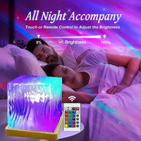 Ocean Wave Aurora Projector — 16-Color LED Room Light with Remote