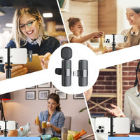 AestheticTech Dual Wireless Lavalier Mic (Type-C) – Noise Canceling