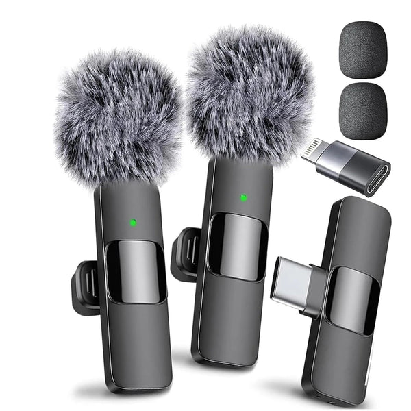 AestheticTech Dual Wireless Lavalier Mic (Type-C) – Noise Canceling