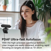 4K Webcam with Autofocus & Dual Noise-Cancelling Mic – USB Camera for Streaming, Video Calls & Gaming