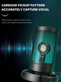 AmpliGame A2T RGB USB Gaming Microphone + Boom Arm Bundle — Complete Streaming Setup