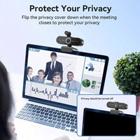 4K Webcam with Autofocus & Dual Noise-Cancelling Mic – USB Camera for Streaming, Video Calls & Gaming