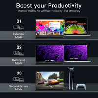 15.6" Portable Monitor — 1080P USB-C Second Screen for Laptop, Mac & Console Gaming