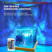 Ocean Wave Aurora Projector — 16-Color LED Room Light with Remote